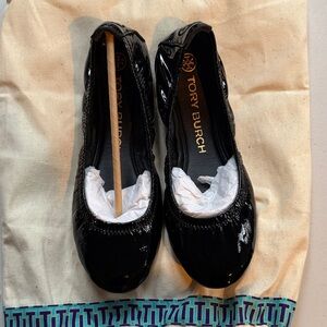 Tory Burch Glossy Black Flats size 7.5